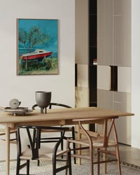 Image 4 of Painting / maleri / "Islands Brygge – Malerdrømme og tankestreger – Nokken III" / 60x75 cm