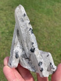 Image 6 of Mongolian Quartz with Calcite and Hematite Flowers #1617
