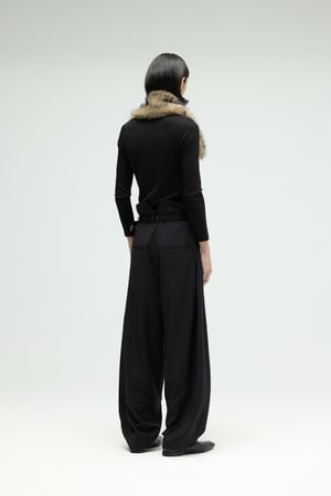 Image of EQUALNEAR - Groundline Wide Pants (Black)