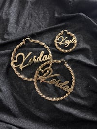 Image 1 of Custom Spiral Hoop Earrings