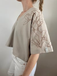 Image 1 of Linen Blend Top - Magnolia