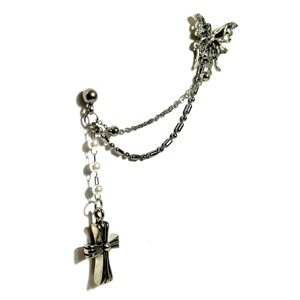 Image of Double Up Butterfly Ear Chain
