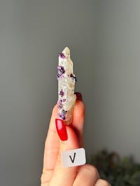 Image 2 of PURPLE CUBIC FLUORITE ON QUARTZ -INNER MONGOLIA- V