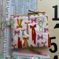 Image 6 of "Sleigh Bells Ring” Or “Bows" Mini Quilted Zipper Bag