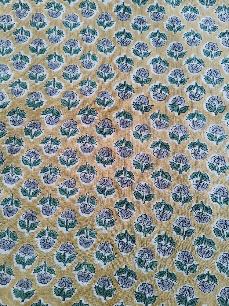 Image of Namasté fabric fleurs de moutarde 