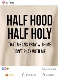 Image 3 of Half Hood Half Holy Hoodie