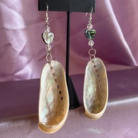 Image 3 of Abalone shell earrings (medium)