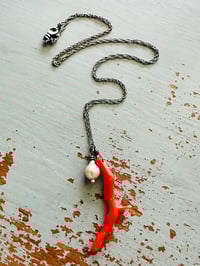 Image 3 of Athena . natural Italian coral and pearl necklace