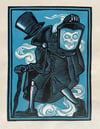 Hatbox Ghost Block Print