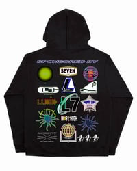 Image 2 of SPONSORED BY HOODIE (BLACK)