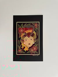 Lady with heart print