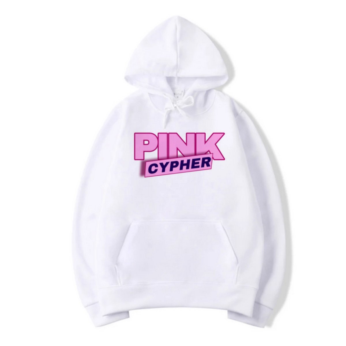 Image of Pink Cypher Hoodie White 