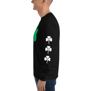 Image of Shamrock Lightning Bolt Black Long Sleeve Shirt