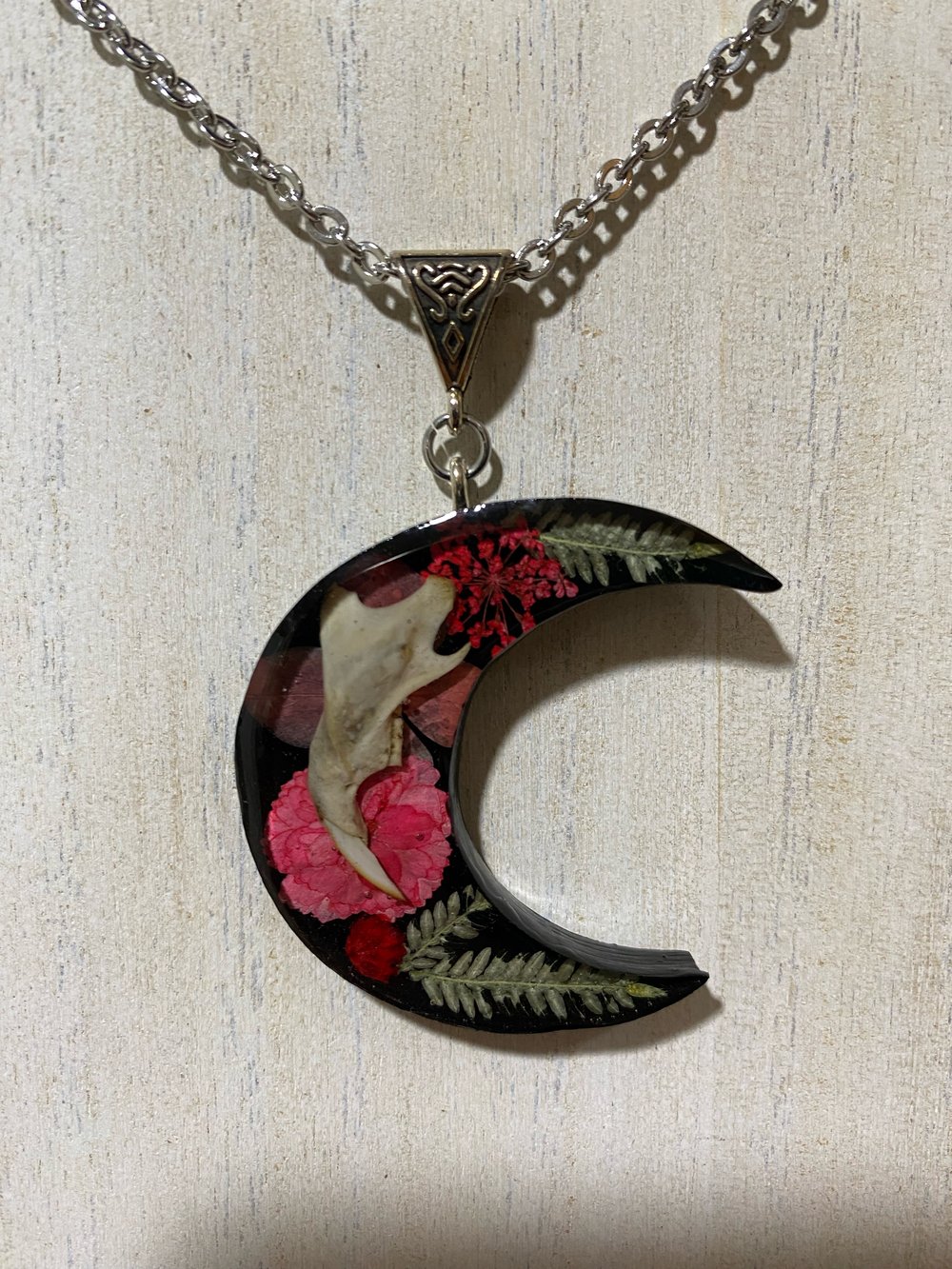 Rodent Jawbone Moon Pendant 