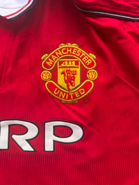 Image 2 of     Manchester United F.C. Classic Umbro Sharp Era Retro Shirt