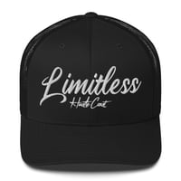 Image 1 of Limitless Embroidered Trucker Cap with Mesh back