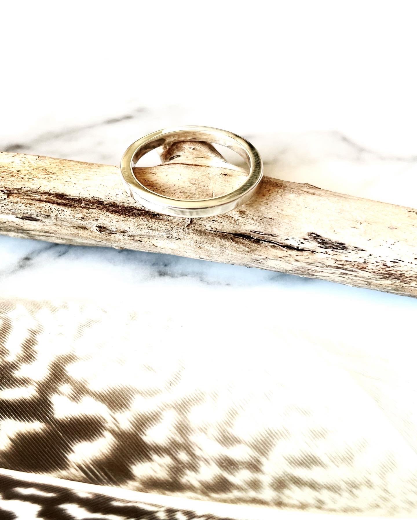 Image of Handmade Sterling Silver Slim Wedding Ring 925