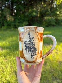 Image 1 of Checkered bronc mug