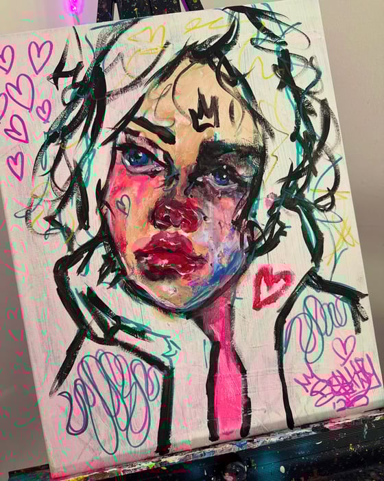 Image of Strawberry Ice Cream Original Painting