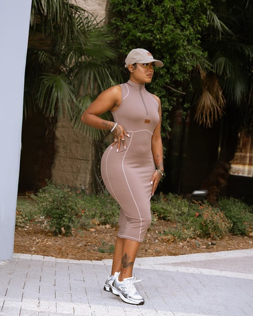Image of The BLAK Bodycon Dress in Nude
