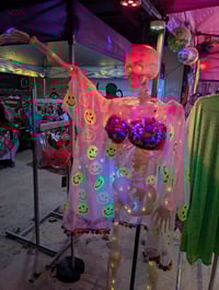 Image 3 of Happy face Sequin Kimono with fringe  o/s