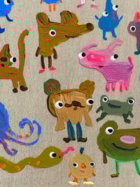 Image 3 of Large Colorful Friends Original Work 