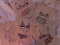 Image 1 of illustrated fabric pouch