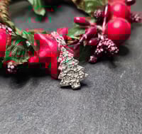 Image 1 of Christmas Tree fine silver pendant necklaces