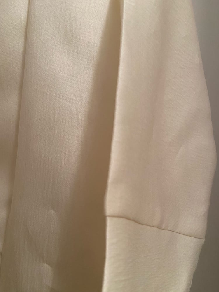 Image of HAAYA OPEN | Cream Wool Organza Abaya