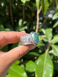 Image 3 of Sterling & Tyrone Turquoise Sz 14.5