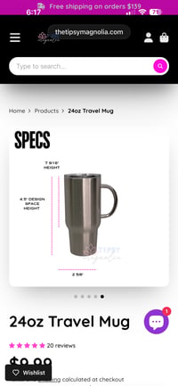 Custom 24oz traveler 