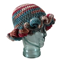 Image 2 of Fireworks Ruffle Crochet Hat