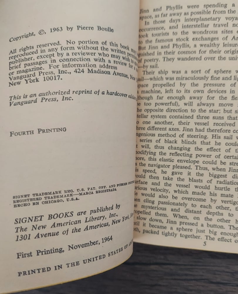 Planet of the Apes, by Pierre Boulle