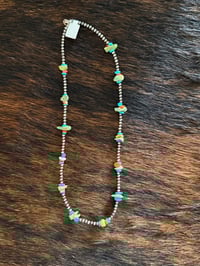 3mm Sterling Silver Turquoise & Spiny Pearls