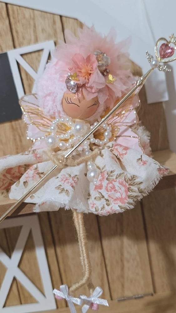 Image of Pink Floral Fairy with wand 