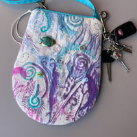Image 1 of Caribbean Blue Dye And Painted Canvas Carry Case