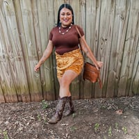 Mustard Velvet Shorts 
