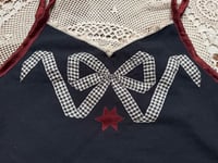Image 2 of black with gingham bow