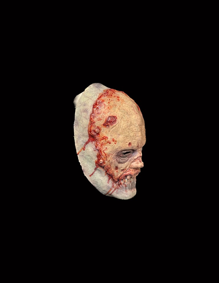 Sickness Human Disguise variant - wearable latex half mask Image 3