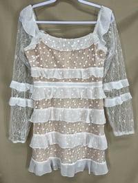 Image 5 of FOREVER 21 long sleeve tiered ruffle lace mini dress