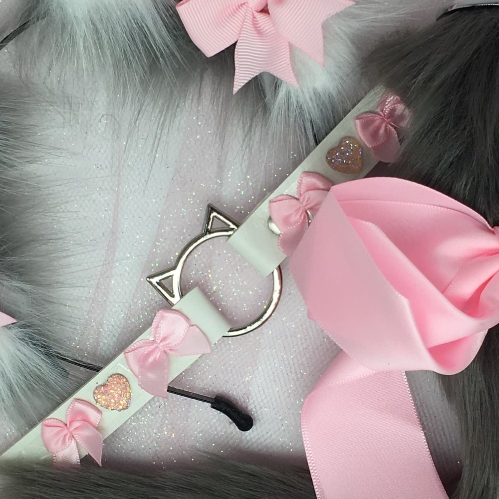 Kitten set Gray / pink 🐈‍⬛