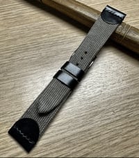 Image 2 of Grey Canvas & Black Shell Cordovan Watch Strap