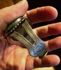 Image 9 of Vintage Fred Harvey 3 stone cuff 