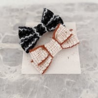 WOOL HAIR BOW
