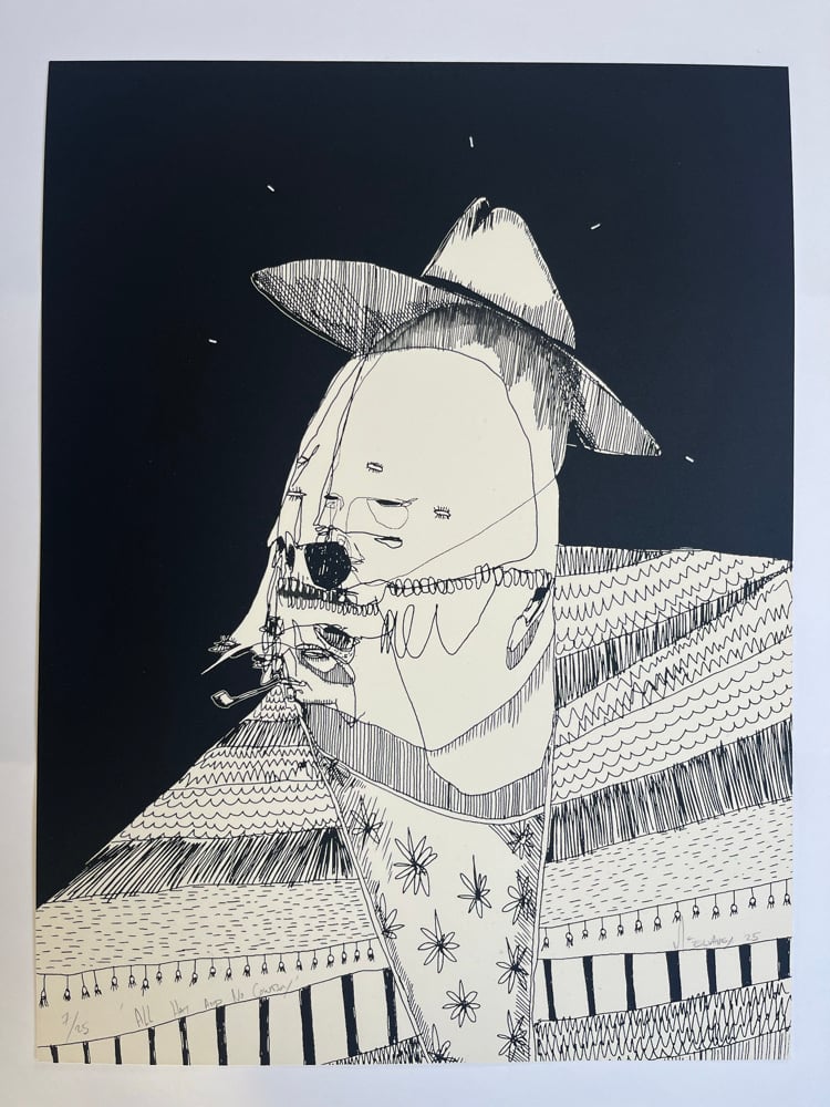 Image of All Hat and no Cowboy - limited edition screen print 