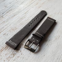 Image 1 of Grey Chevre Strap - Simple Stitching