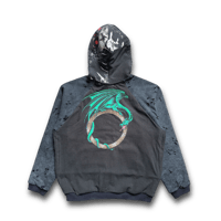 Image 2 of DRAGONSLAYER RAGLAN ZIP HOODIE