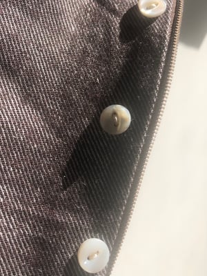Image of esmé classic chocolate bag with vintage buttons