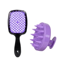 Image 10 of 1/2pcs set Scalp Massage Comb Hollow Out Comb Shampoo Massage Brush For Bath Hair Washing Spray Bott