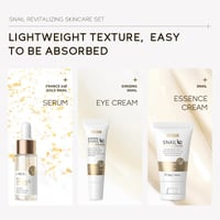 Image 4 of 3pcs/set LAIKOU Skin Care Set Vitamin C Sakura Snail Essence Serum & Eye Cream & Face Cream Moisturi